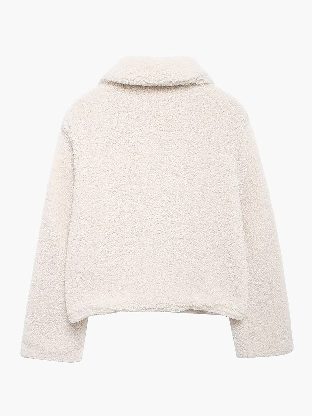 Veste Courte en Sherpa | Boutons en Bois | Style Cosy et Tendance