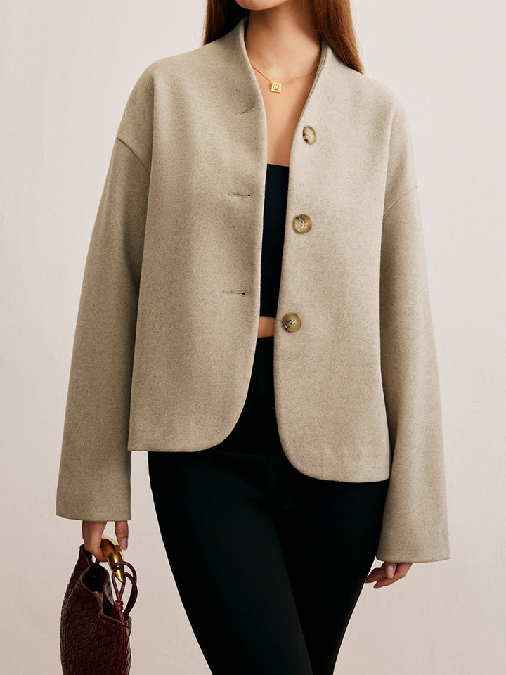 Veste Courte Minimaliste | Tissu en Laine | Élégance Moderne