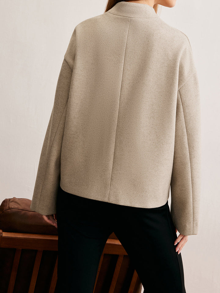 Veste Courte Minimaliste | Tissu en Laine | Élégance Moderne