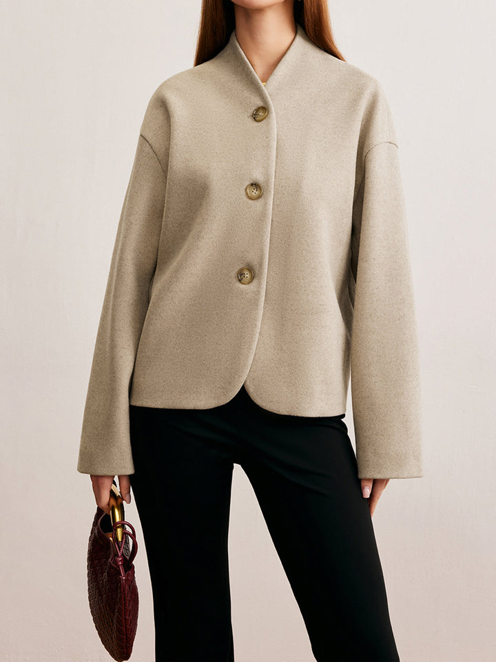 Veste Courte Minimaliste | Tissu en Laine | Élégance Moderne