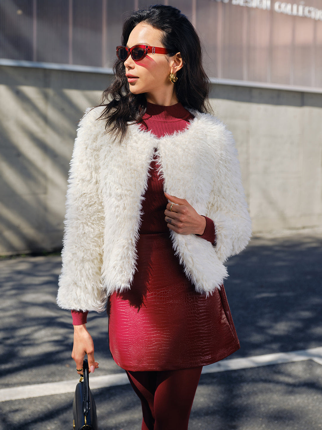 Veste Courte en Fausse Fourrure | Douce et Glamour | Coupe Élégante