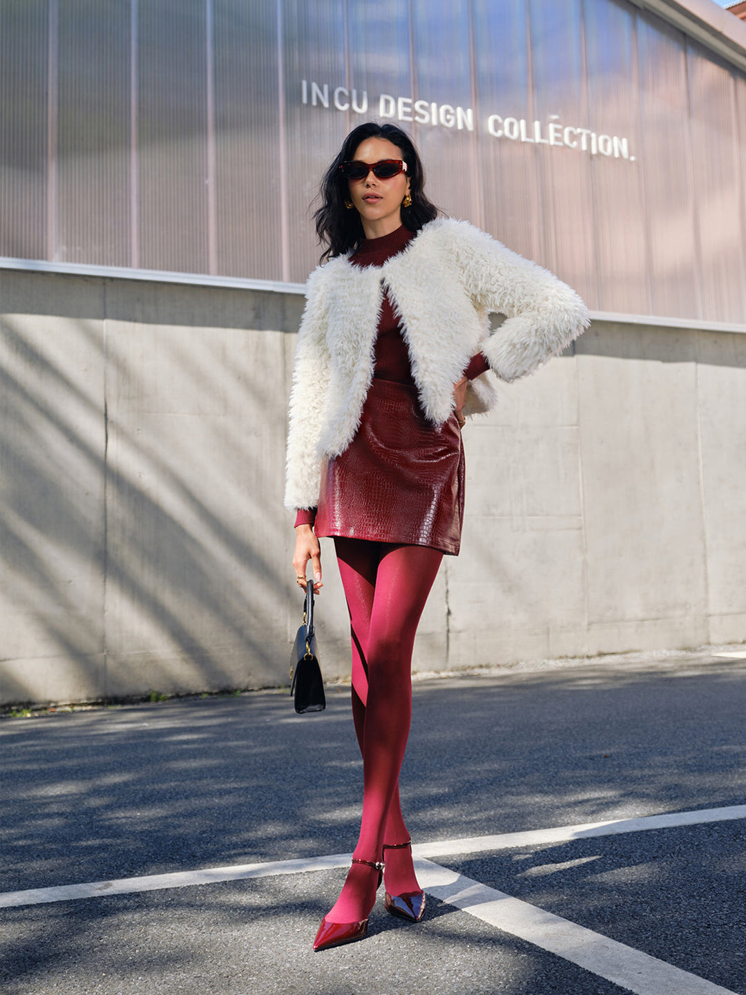 Veste Courte en Fausse Fourrure | Douce et Glamour | Coupe Élégante
