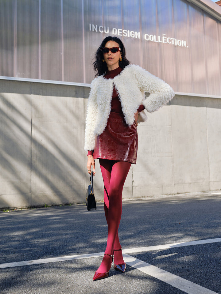 Veste Courte en Fausse Fourrure | Douce et Glamour | Coupe Élégante
