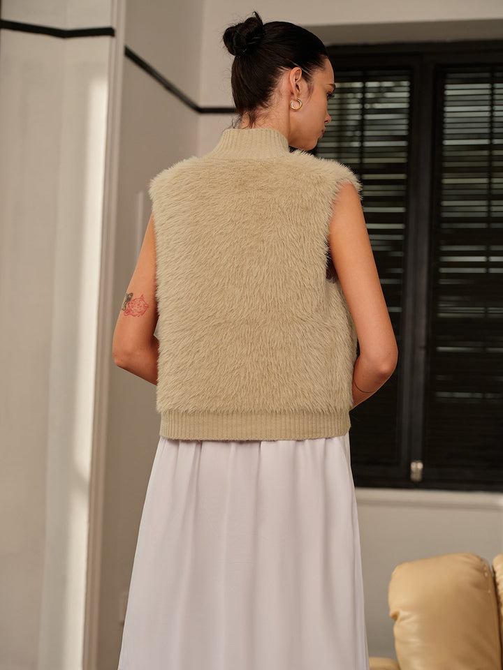 Gilet Sans Manches en Tweed | Élégant et Intemporel | Boutons Dorés