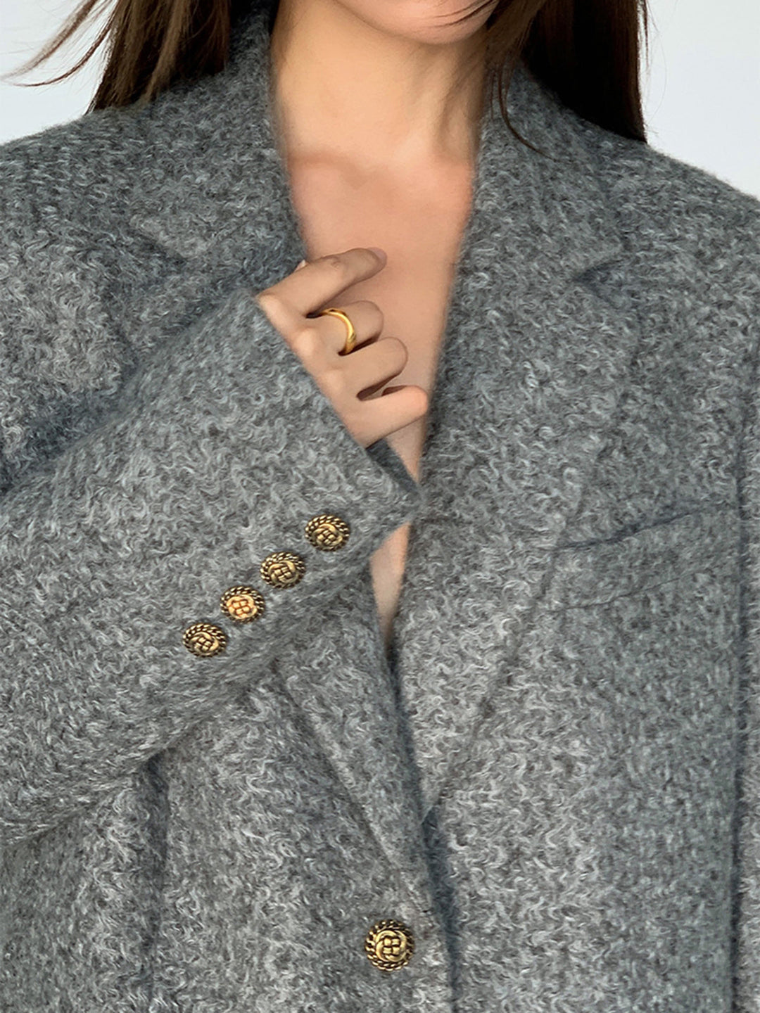 Blazer Oversize à Chevrons | Élégance Moderne | Coupe Longue