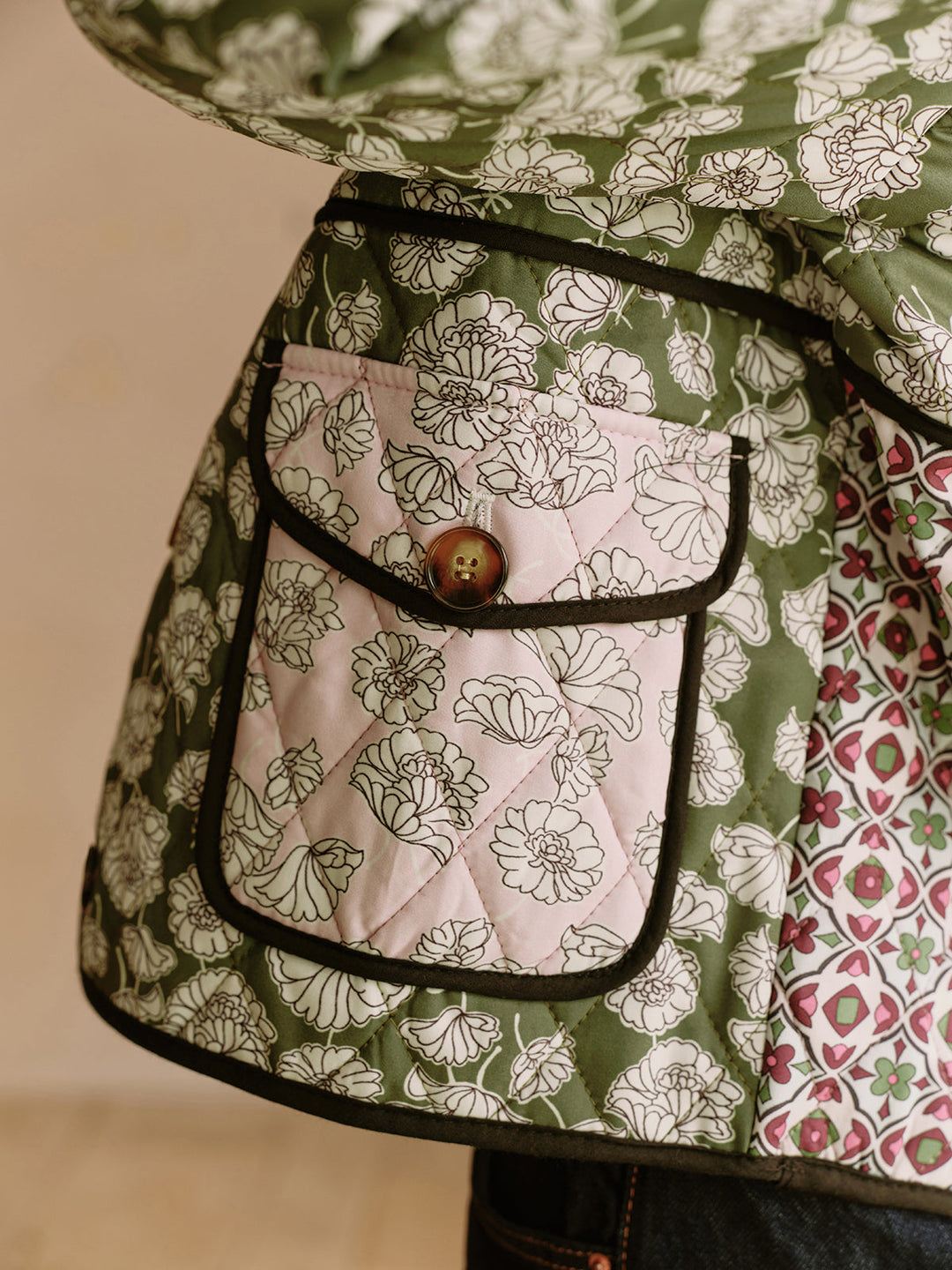 Veste Matelassée Bohème | Imprimé Floral | Confort et Élégance