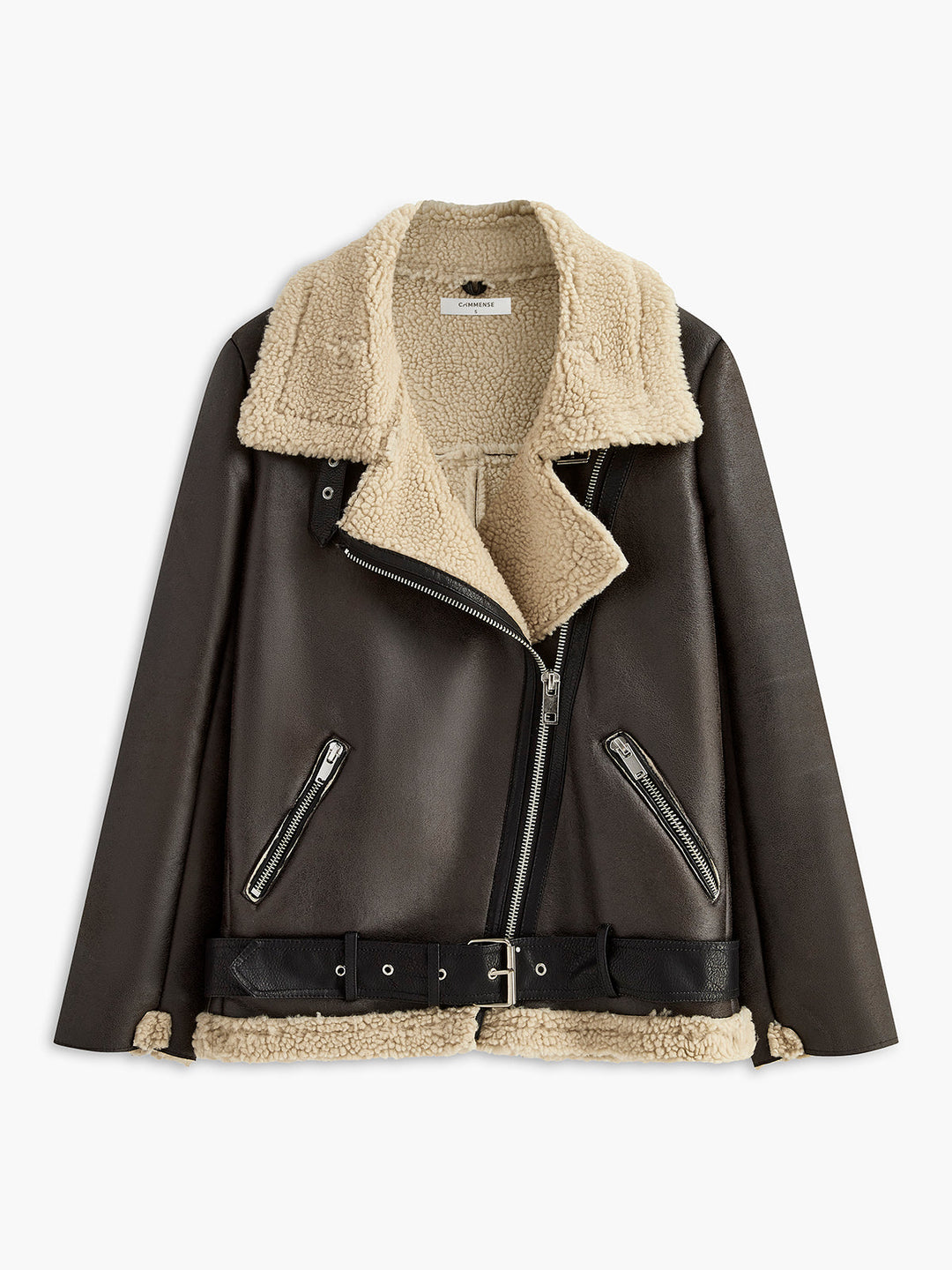 Veste en Cuir Synthétique avec Col en Fausse Fourrure | Élégance Hivernale | Coupe Moderne