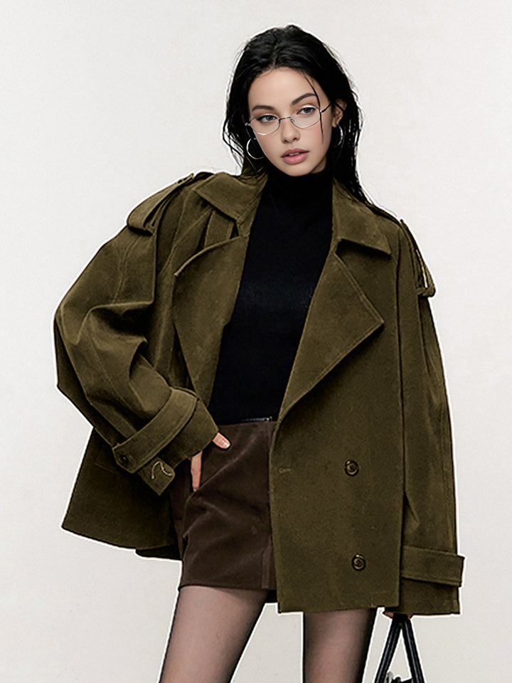 Veste Oversize en Velours Côtelé | Marron & Bordeaux | Coupe Moderne