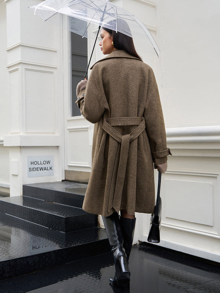 Manteau Long Oversize | Tissu en Laine | Élégance Moderne