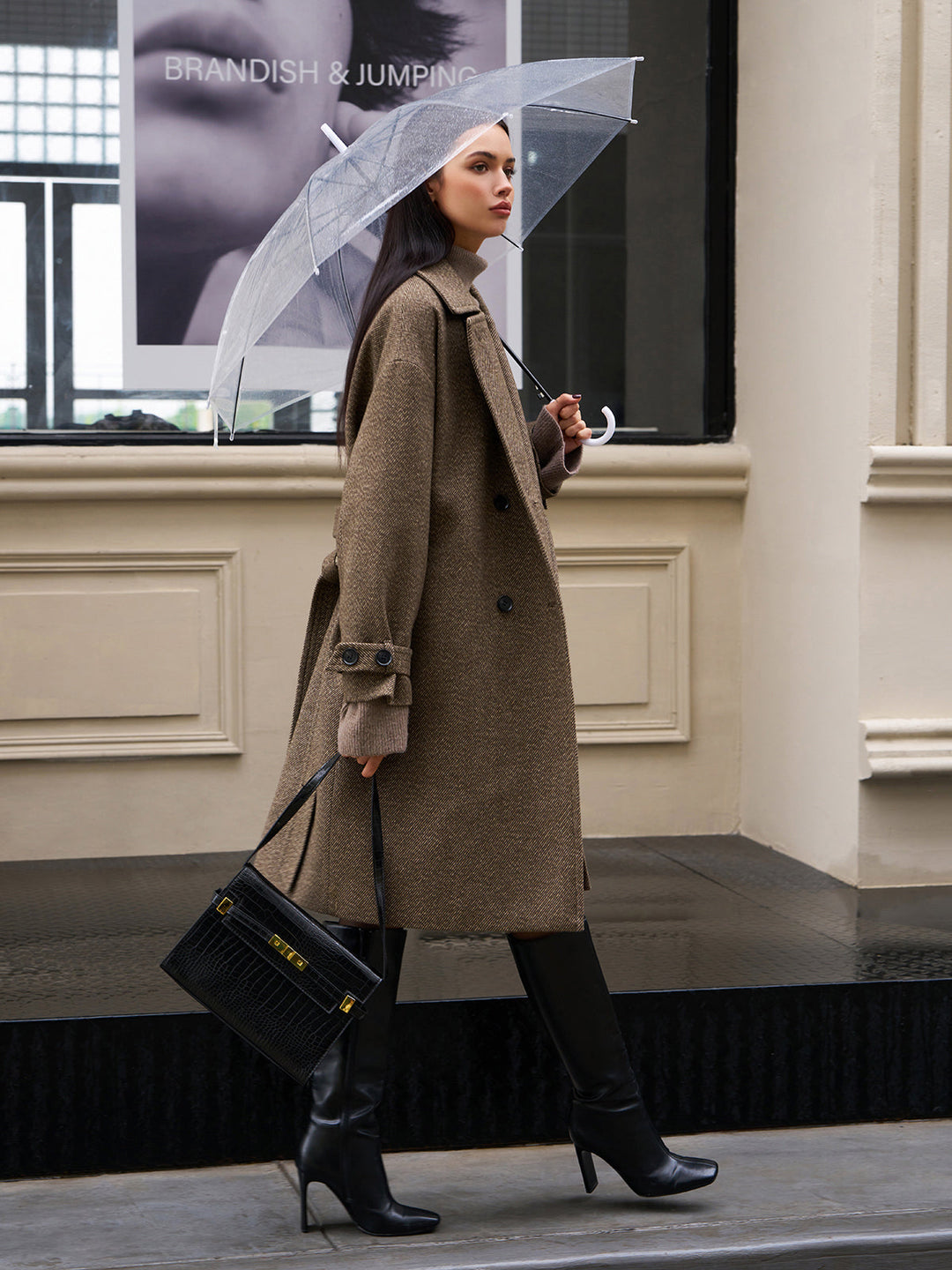 Manteau Long Oversize | Tissu en Laine | Élégance Moderne