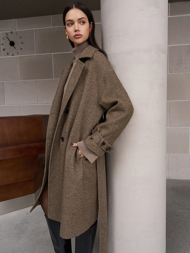 Manteau Long Oversize | Tissu en Laine | Élégance Moderne