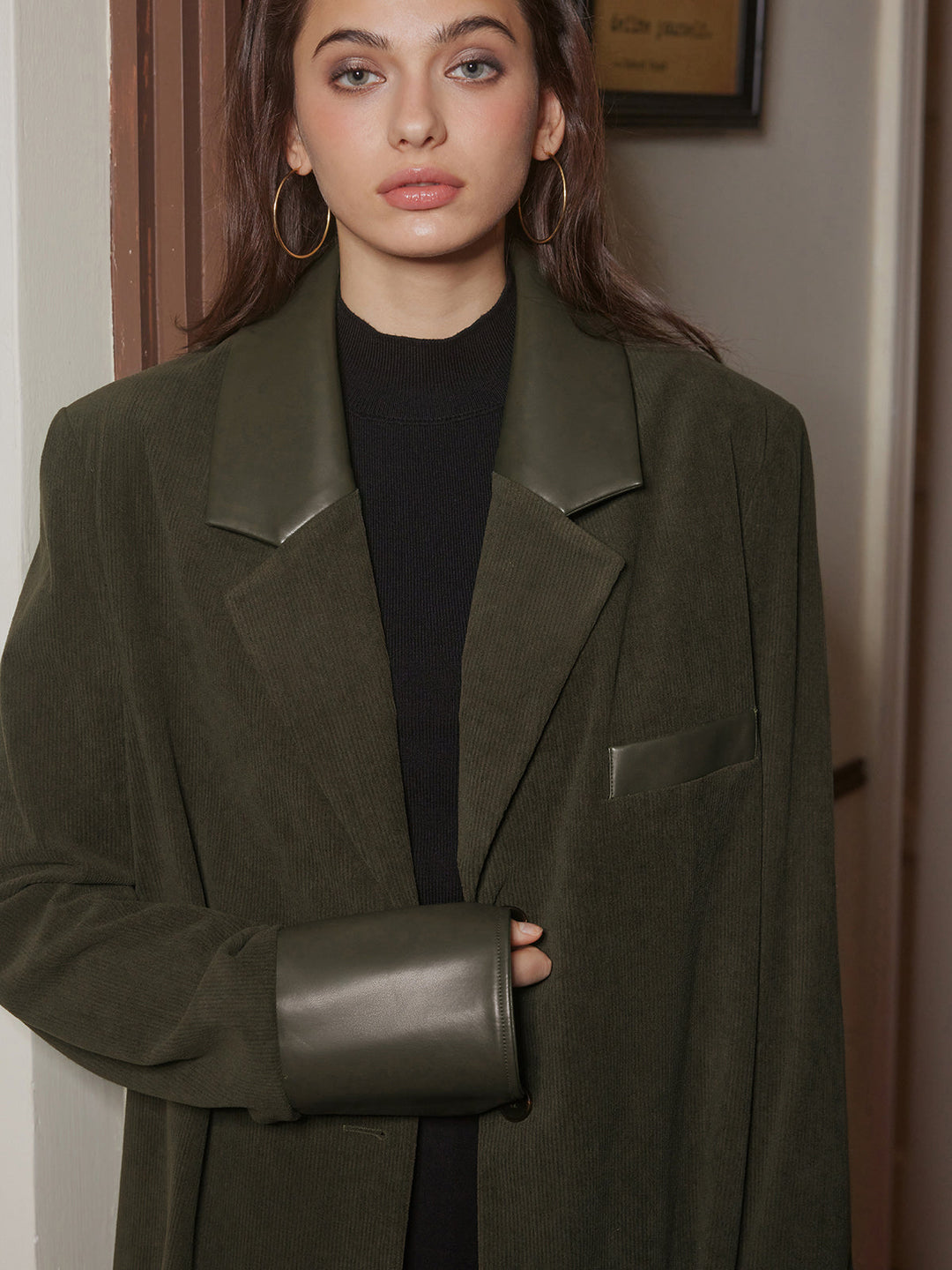 Blazer Oversize en Velours Côtelé | Coupe Décontractée | Élégance Moderne