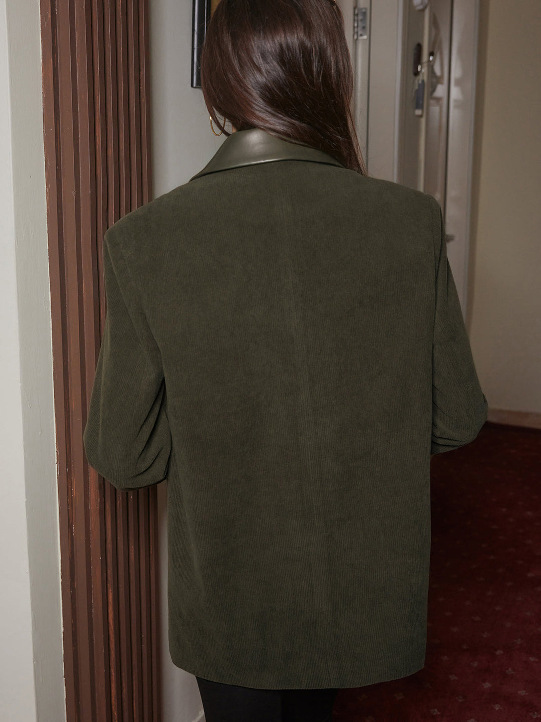 Blazer Oversize en Velours Côtelé | Coupe Décontractée | Élégance Moderne