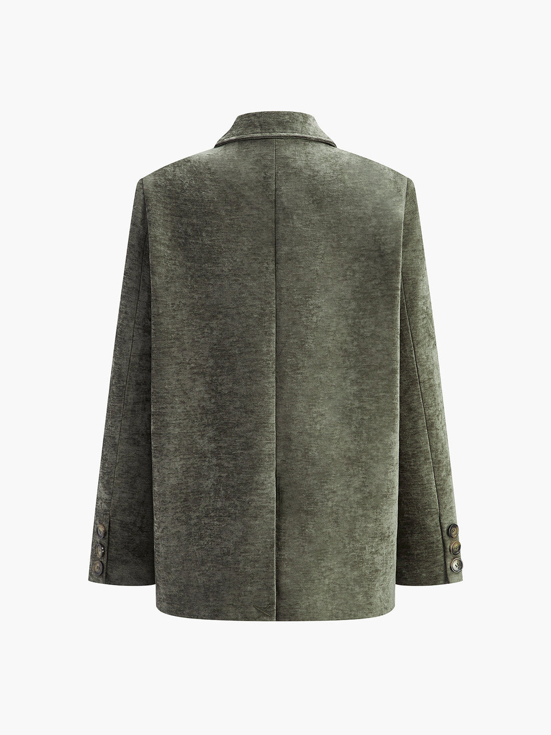 Veste en Velours Vert Foncé | Double Boutonnage Doré | Élégance Intemporelle