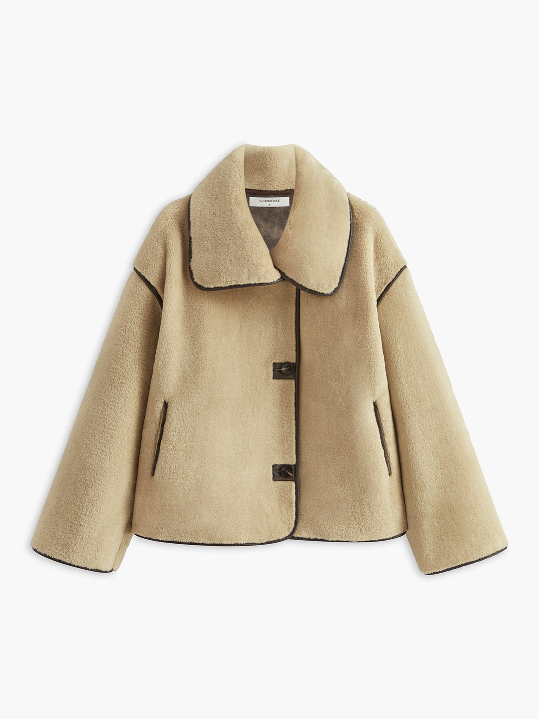 Manteau Court en Fausse Fourrure | Bordures Contrastées | Style Hivernal