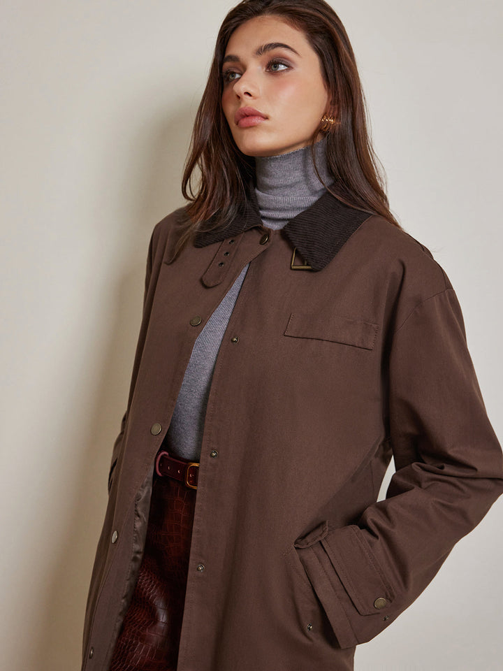 Manteau Long Ceinturé | Tissu en Laine | Élégance Intemporelle
