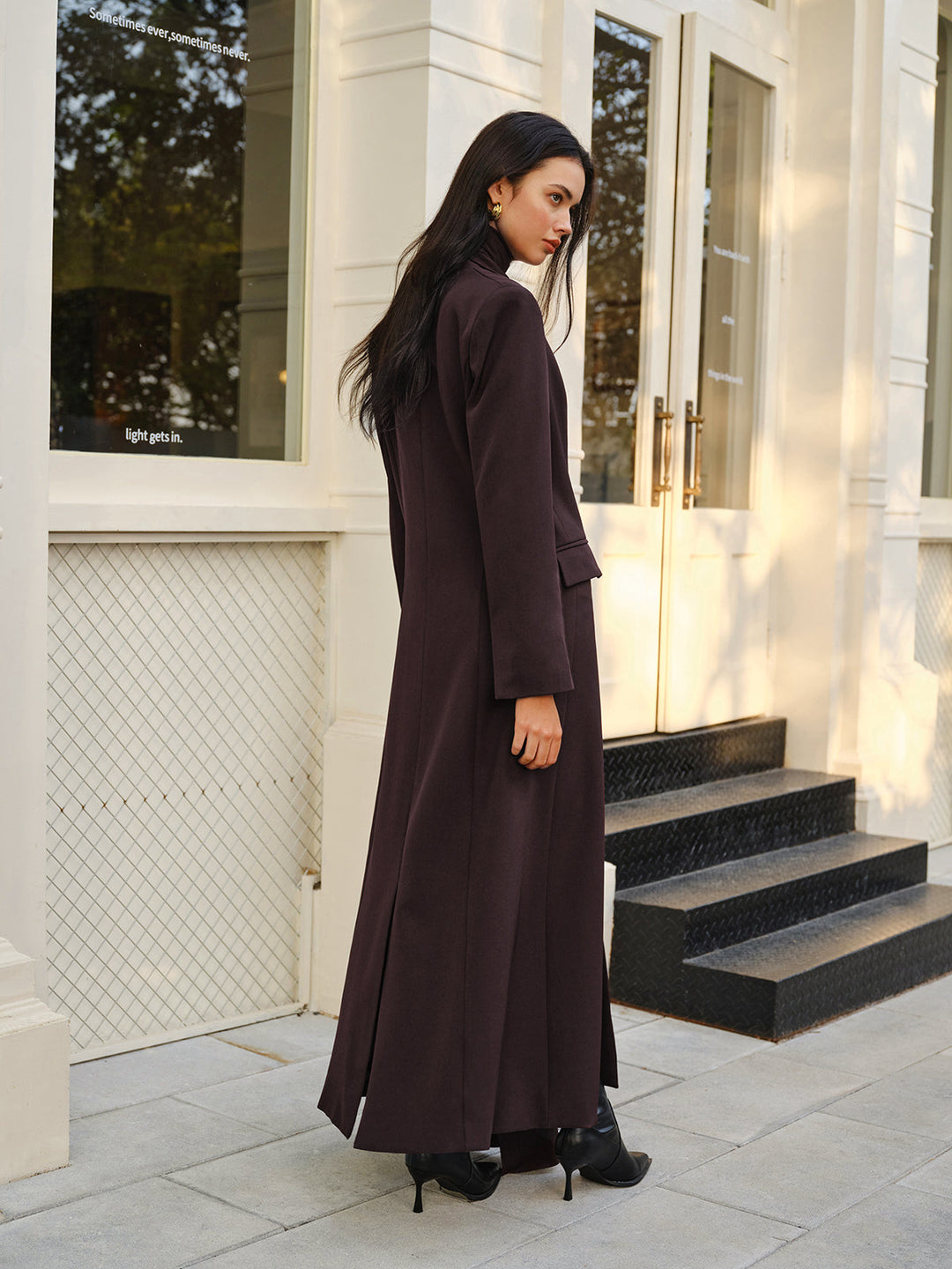 Robe Longue Style Manteau | Coupe Fluide | Élégance Intemporelle