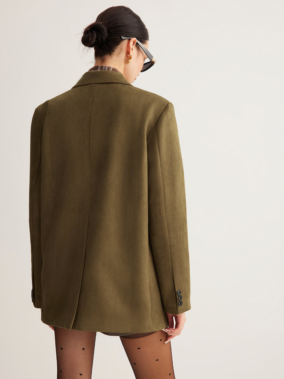 Blazer Oversize | Vert Olive | Élégance Décontractée