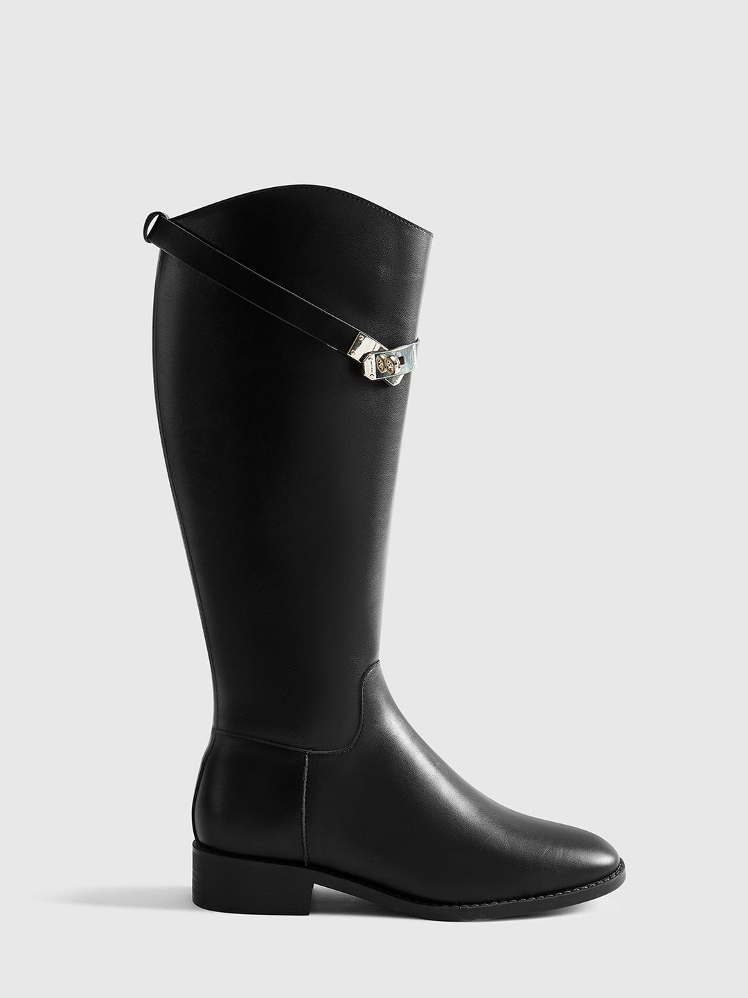 Bottes Hautes Ceinturées Style Chevalier Pour Femme – Chaussures Élégantes Automne Hiver