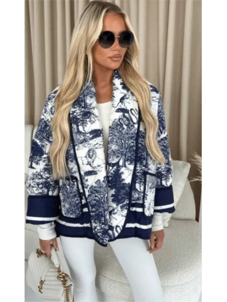 Veste en Denim Imprimée | Style Décontracté & Unique | Motifs Audacieux