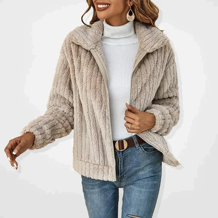 Veste Doublée en Fausse Fourrure | Confort & Élégance | Coupe Décontractée