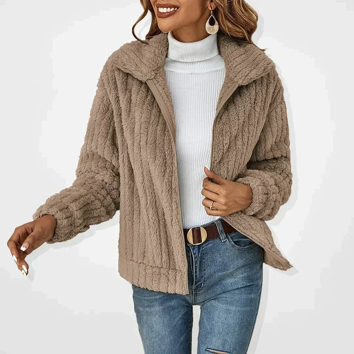 Veste Doublée en Fausse Fourrure | Confort & Élégance | Coupe Décontractée