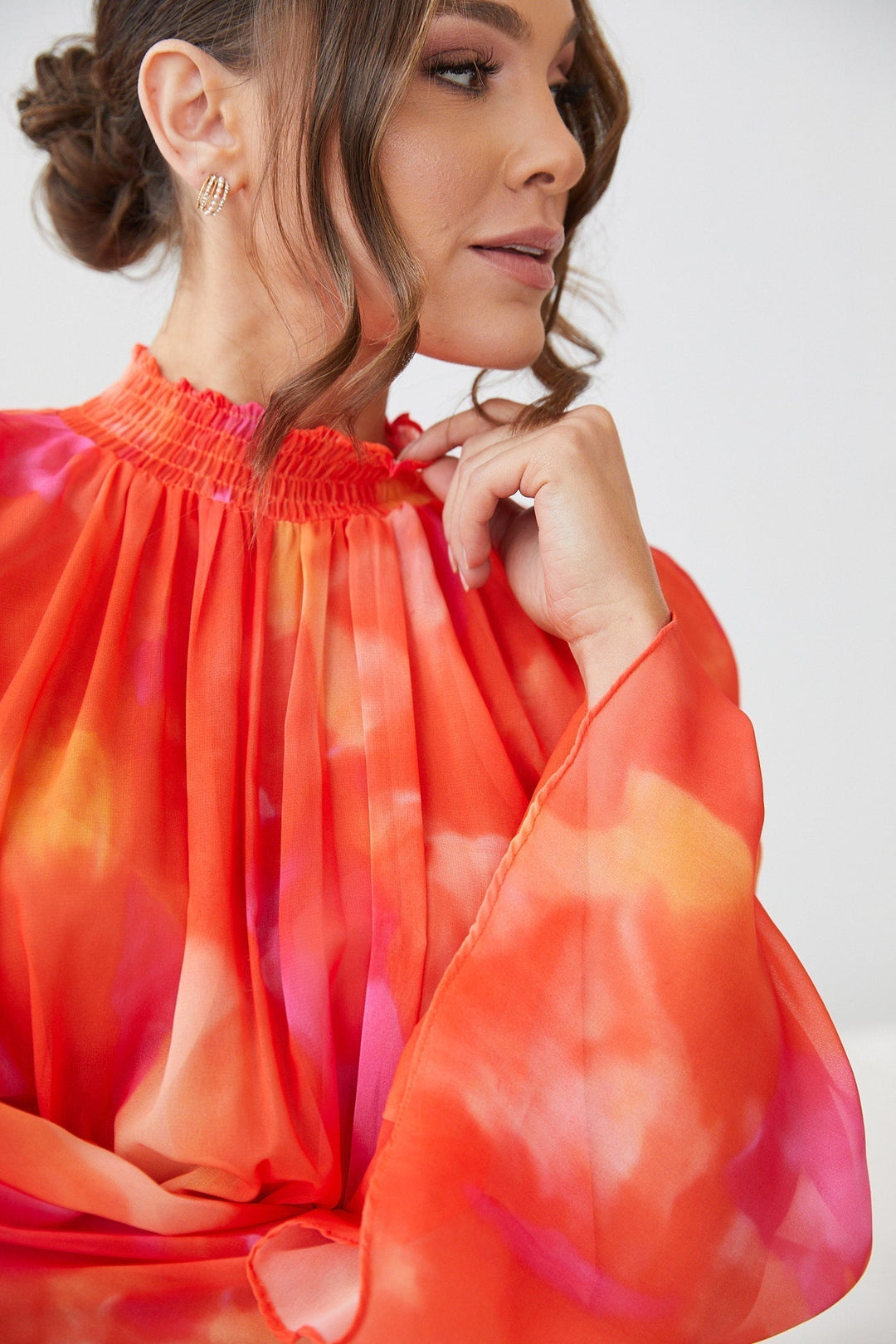 Amandine | Robe mini d'été à manches longues pour femme