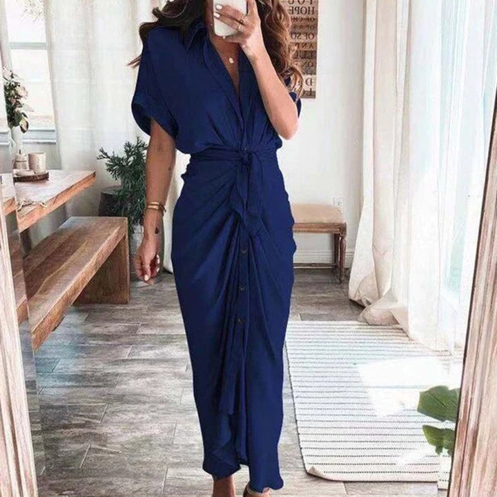 Belinda | Robe à boutons avec détail à la taille pour femmes