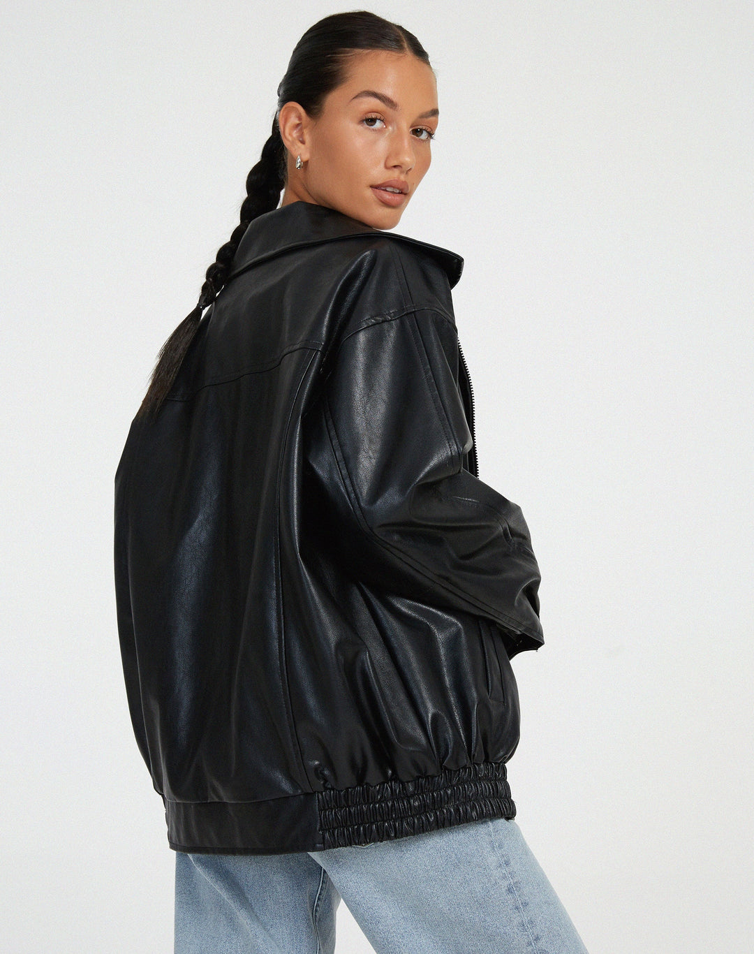 Elisa | Veste oversize en cuir