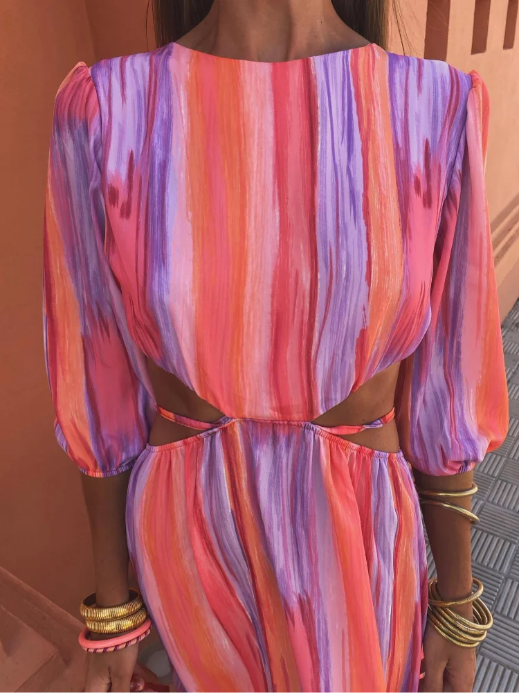 Robe Soleil Rayée | Coupe Fluide & Élégance Fraîche d’Été