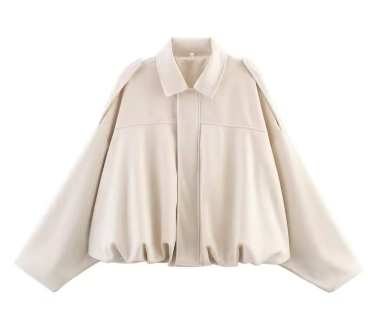 Veste Oversize Style Suède Pour Femmes – Manteau Décontracté Automne/Hiver Avec Poches