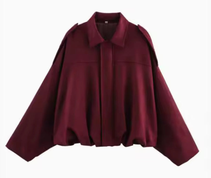 Veste Oversize Style Suède Pour Femmes – Manteau Décontracté Automne/Hiver Avec Poches