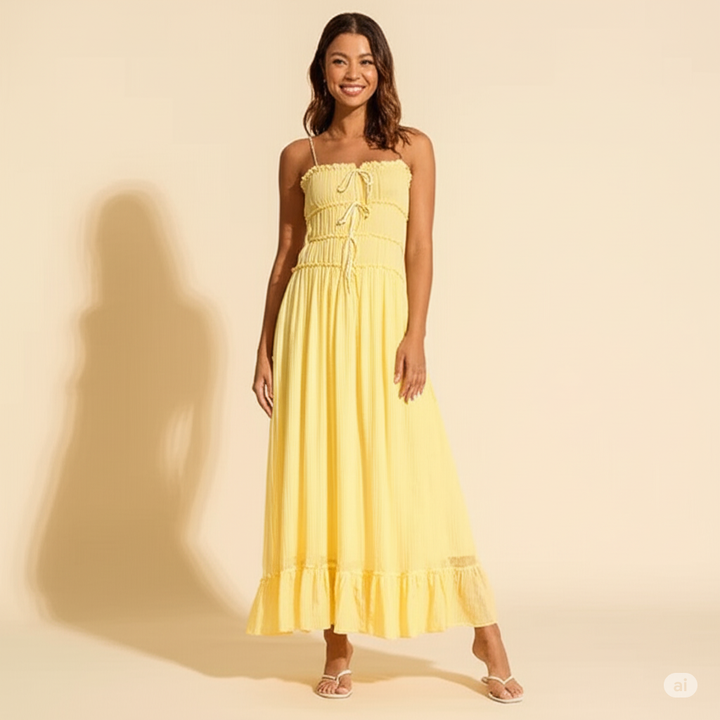 Robe Soleil Mousseuse – Coupe Fluide & Légèreté Élégante d’Été
