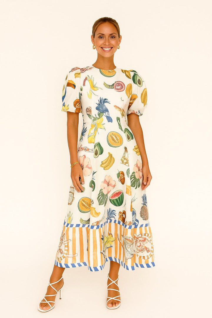Robe Dolce Vita – Imprimé Méditerranéen & Coupe Légère d’Été