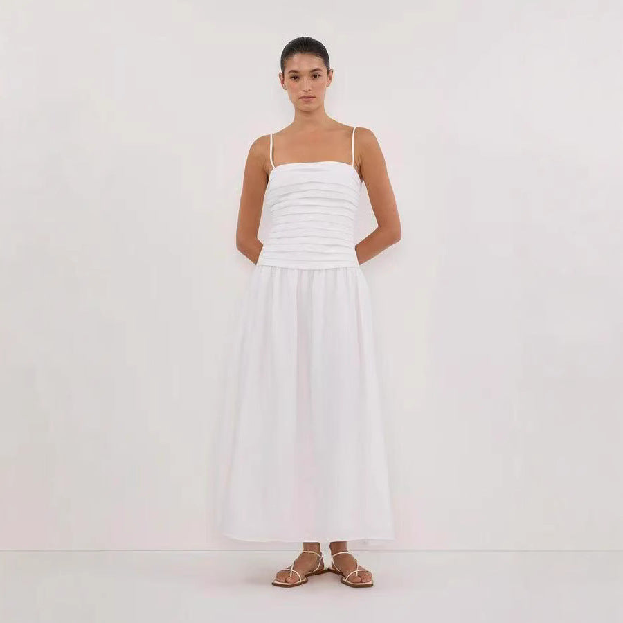 Robe Nuage Blanche – Coupe Fluide & Légèreté Bohème d’Été