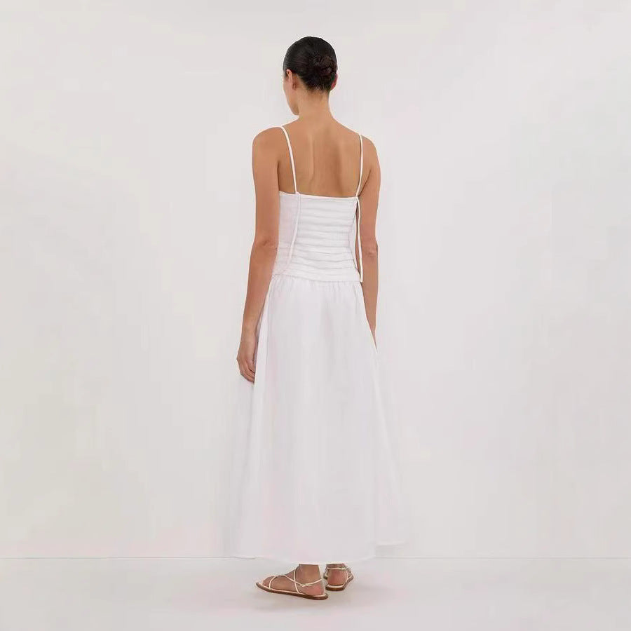 Robe Nuage Blanche – Coupe Fluide & Légèreté Bohème d’Été