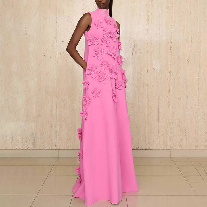 Robe Fuchsia Sculptée – Coupe Élégante & Motifs Floraux Chic