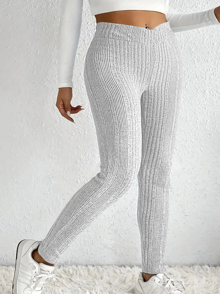 Pantalon À Rayures Ajusté Pour Femmes – Pantalon Sexy Décontracté Mode Automne/Hiver