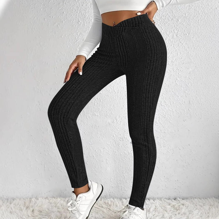 Pantalon À Rayures Ajusté Pour Femmes – Pantalon Sexy Décontracté Mode Automne/Hiver