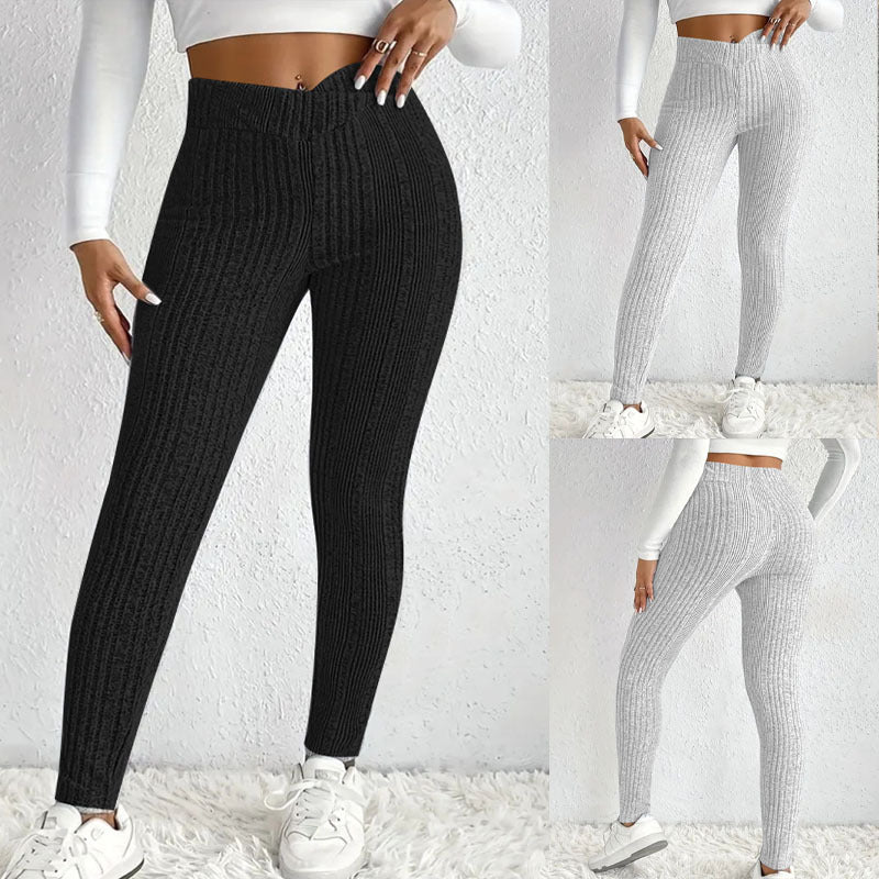 Pantalon À Rayures Ajusté Pour Femmes – Pantalon Sexy Décontracté Mode Automne/Hiver