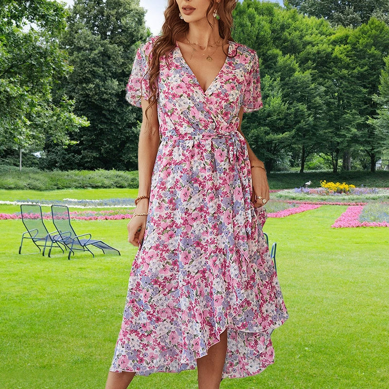 Robe Jardin Fleuri – Coupe Évasée & Romantisme d’Été Bohème