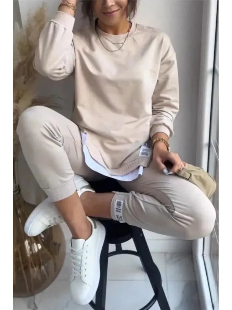 Ensemble Confort 2 Pièces | Sweat & Pantalon Ajusté | Style Décontracté