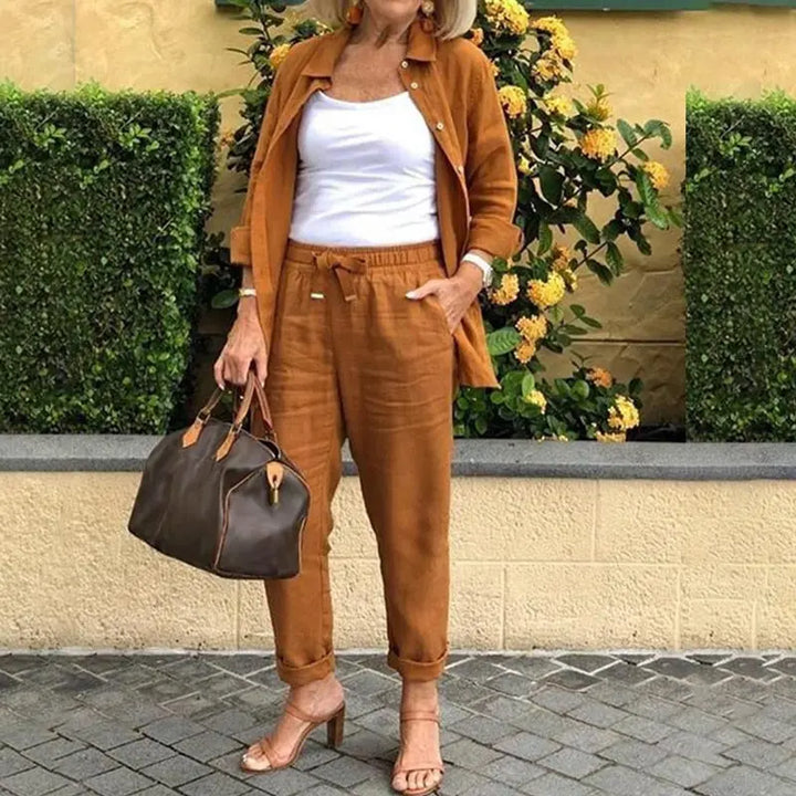 Ensemble en Lin Léger | Veste & Pantalon | Confort Décontracté