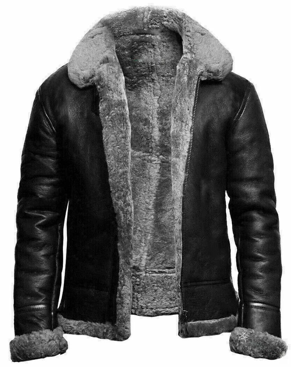 Veste Aviateur en Cuir | Doublée de Fourrure | Style Intemporel