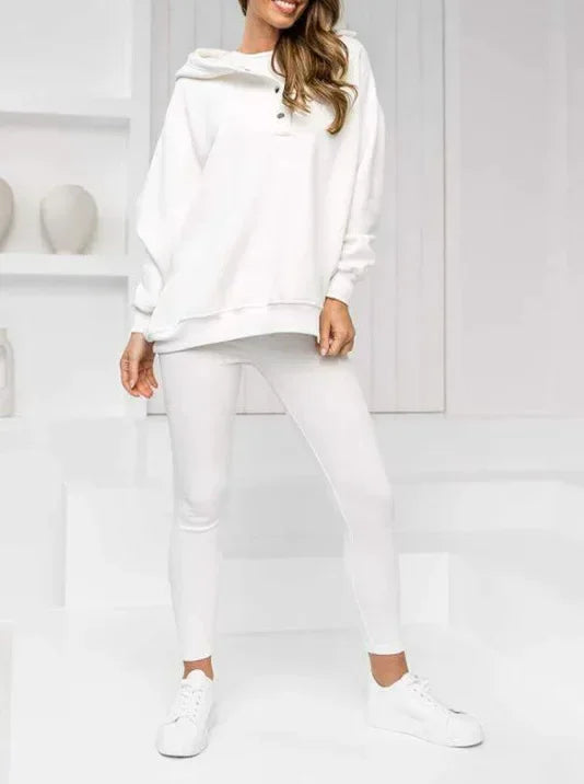 Ensemble Sweat & Pantalon | Col Zippé | Style Décontracté et Confortable