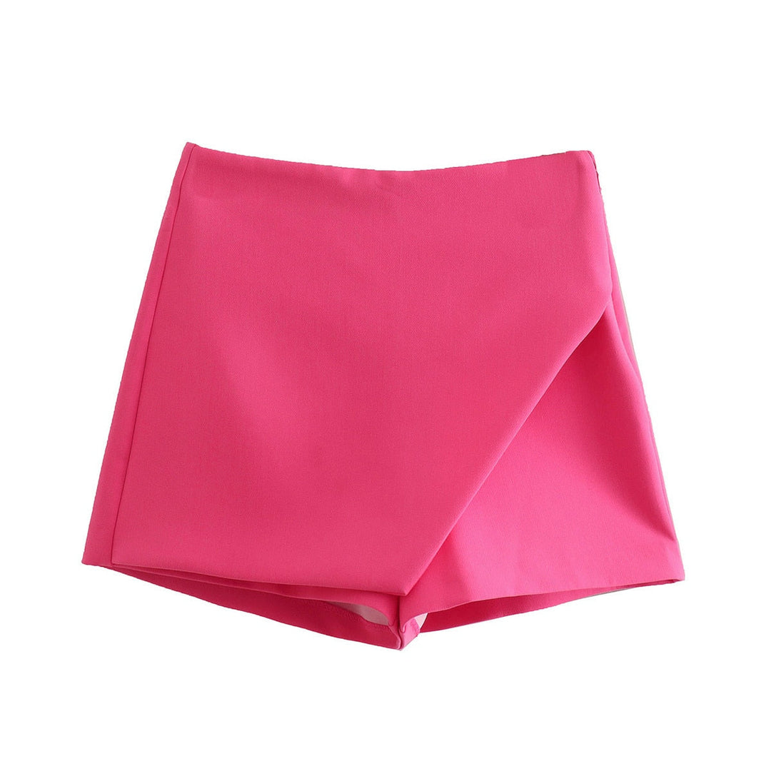Vividia | Short Jupe Asymétrique Taille Haute Coupe Ajustée Chic Été Pour Femme