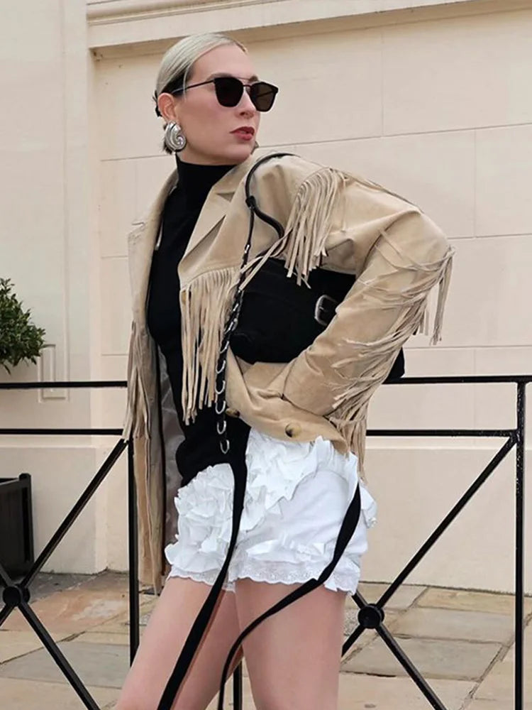 Camila Suede Fringe Jacket for Boho-Chic Western Style