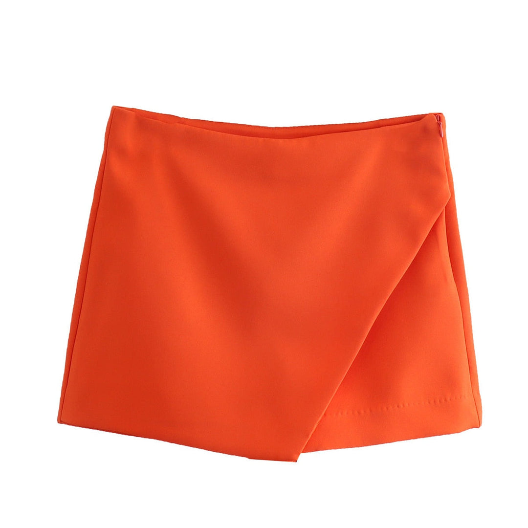 Vividia | Short Jupe Asymétrique Taille Haute Coupe Ajustée Chic Été Pour Femme