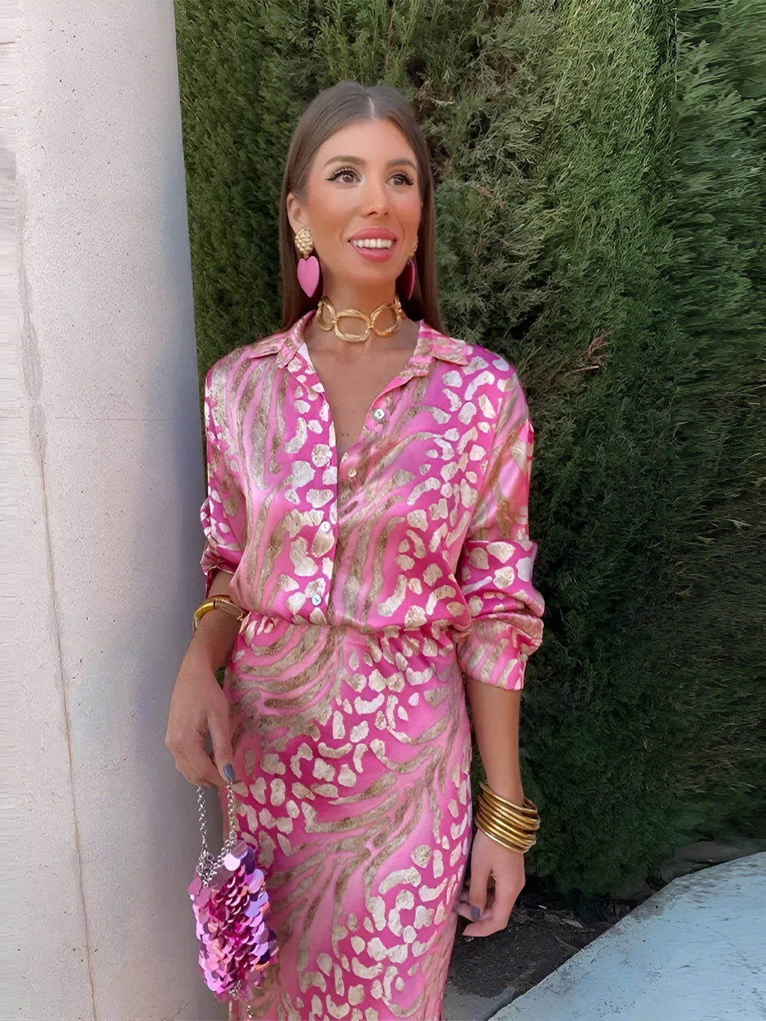 Robe Sirène Longue – Satin Fuchsia & Coupe Sculptante de Soirée