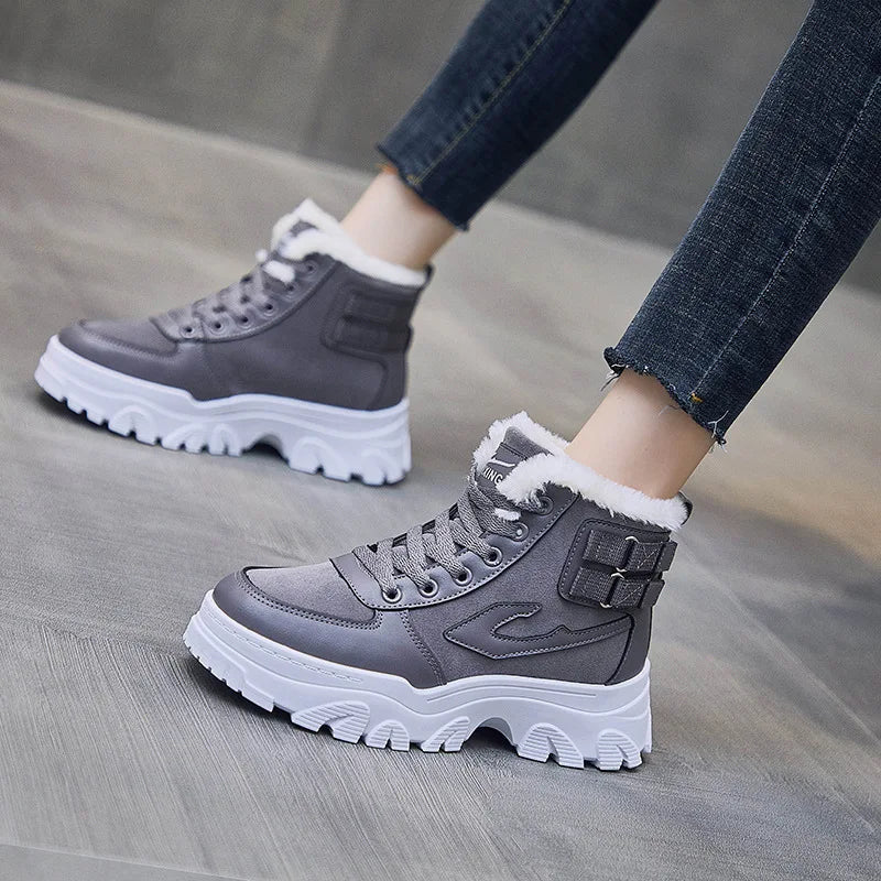 Bottines Hivernales Doublées | Semelle Antidérapante | Confort et Style